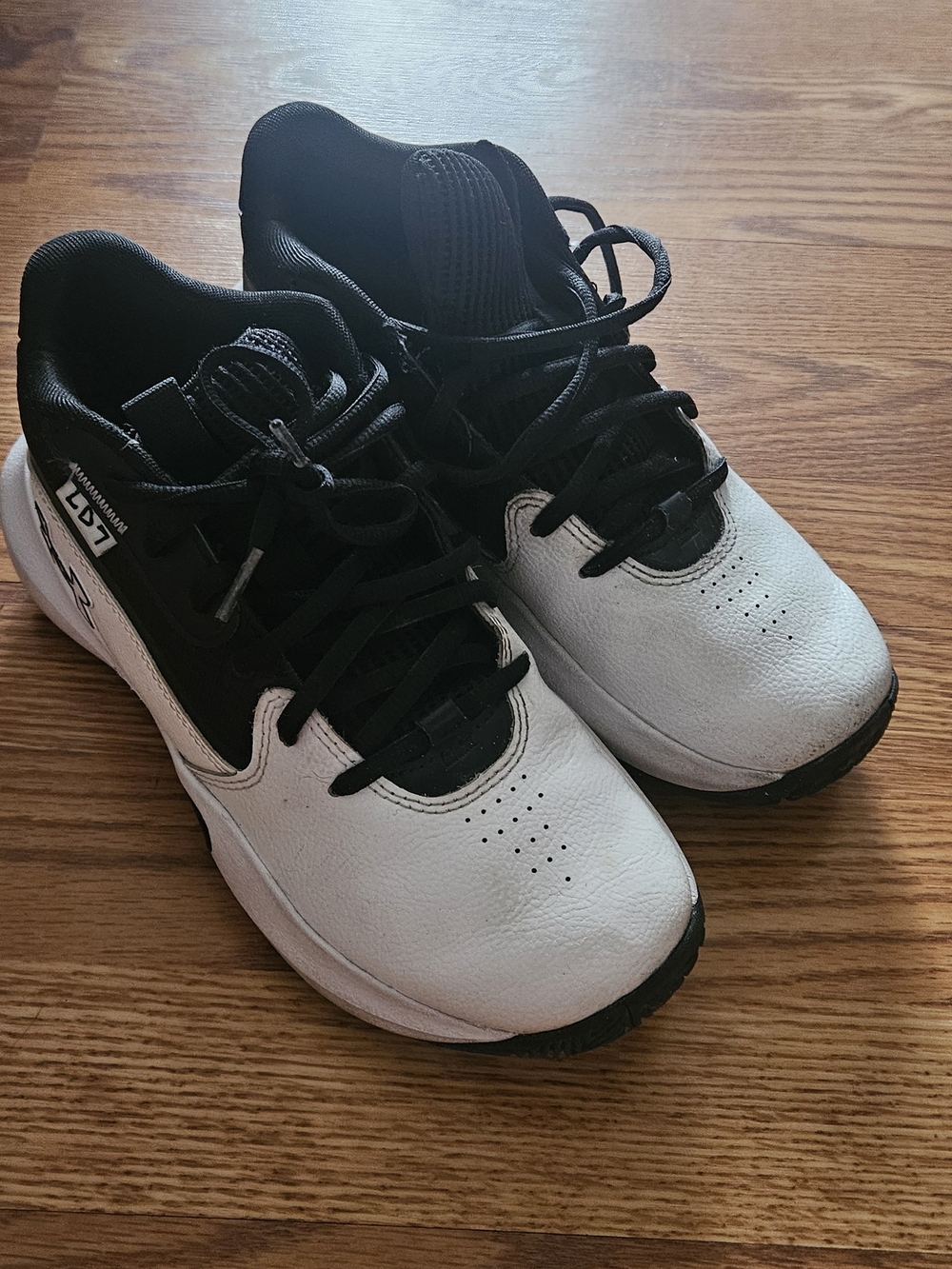 Under Armour Kids Black & White Lace-Up Sneakers